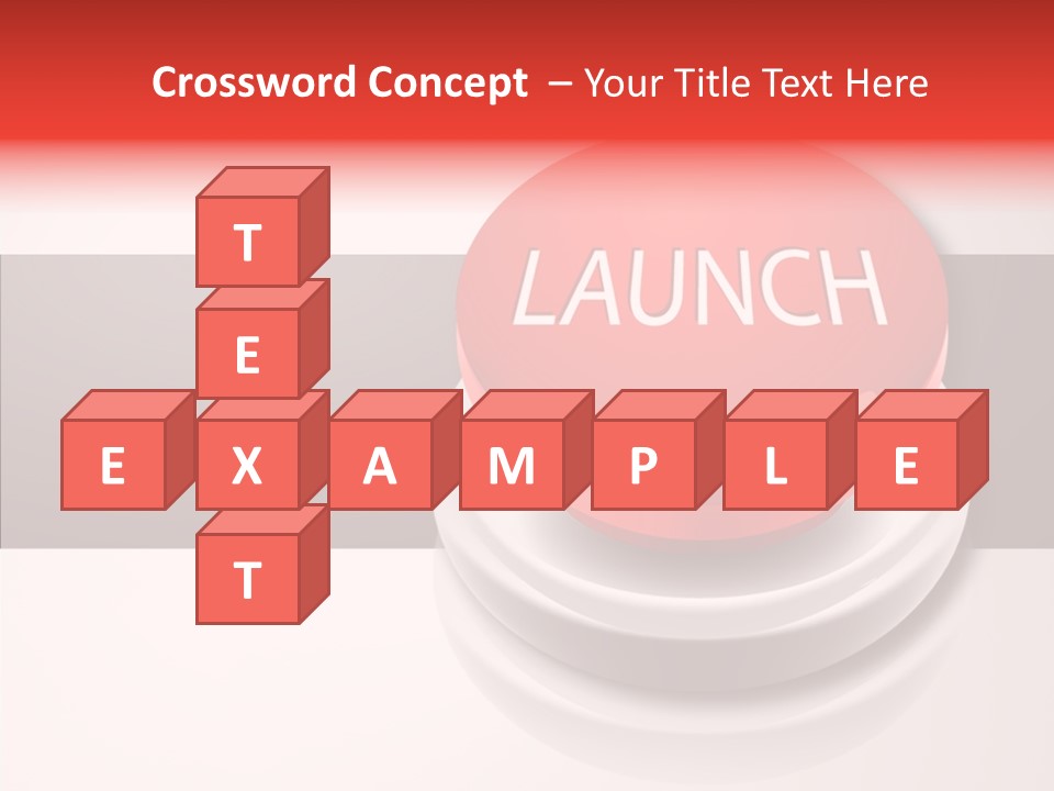 Push Execute Red PowerPoint Template