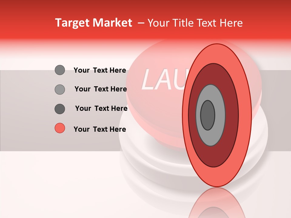 Push Execute Red PowerPoint Template