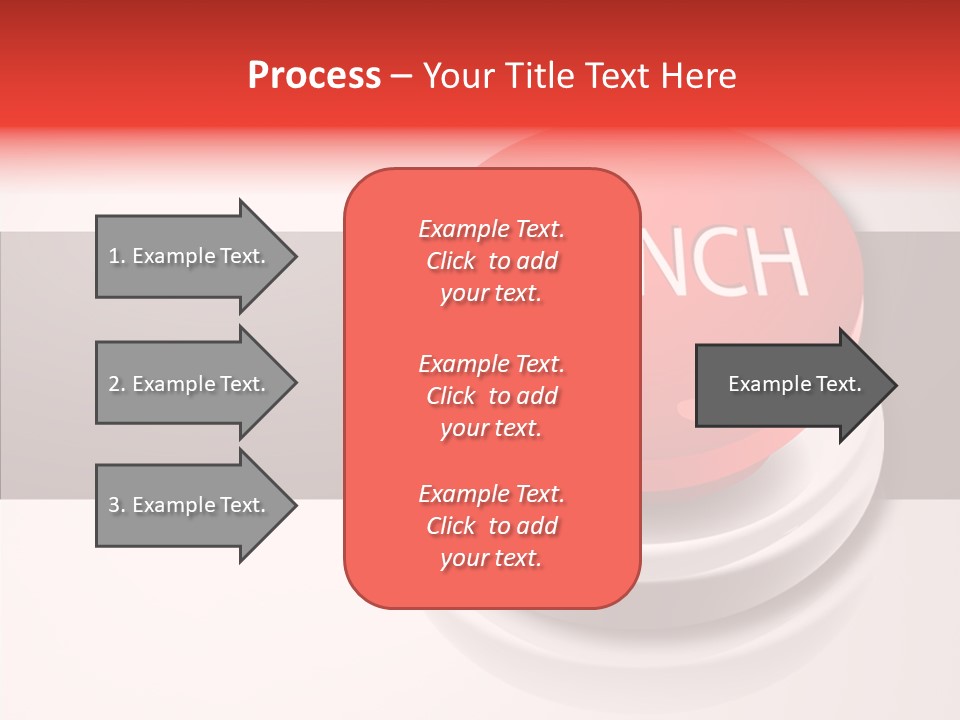 Push Execute Red PowerPoint Template