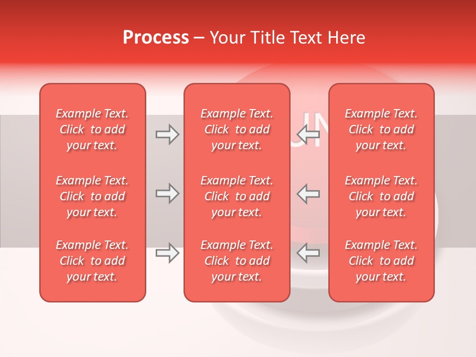 Push Execute Red PowerPoint Template