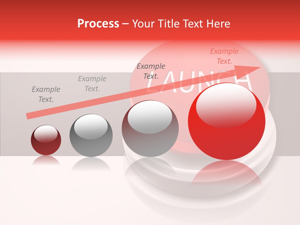 Push Execute Red PowerPoint Template