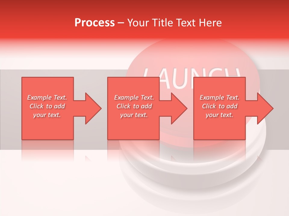 Push Execute Red PowerPoint Template