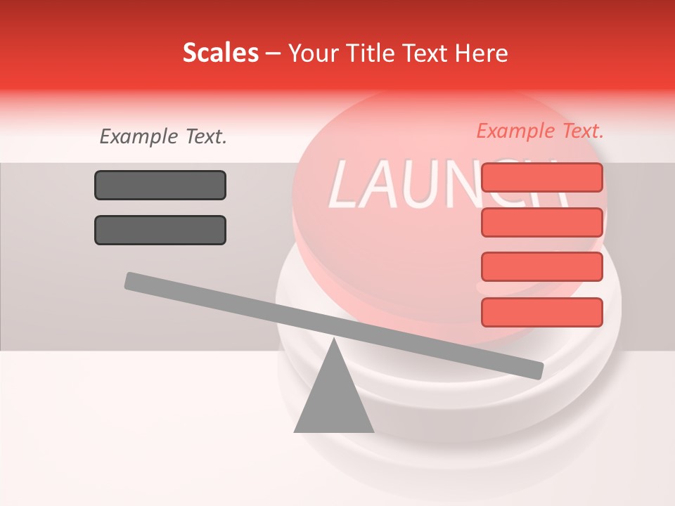 Push Execute Red PowerPoint Template