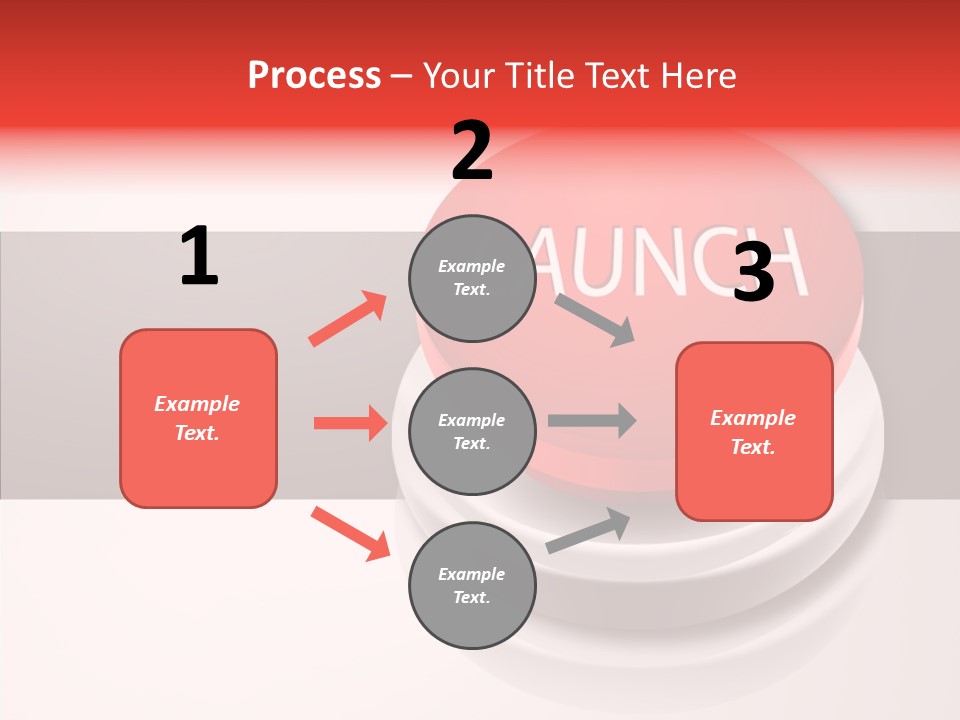 Push Execute Red PowerPoint Template