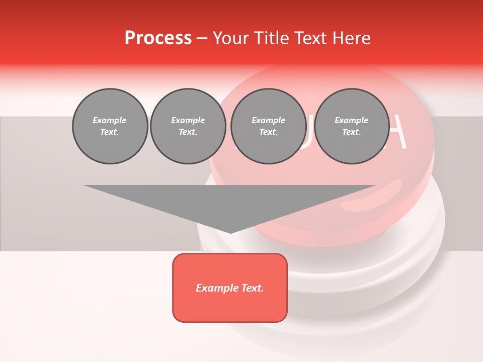 Push Execute Red PowerPoint Template