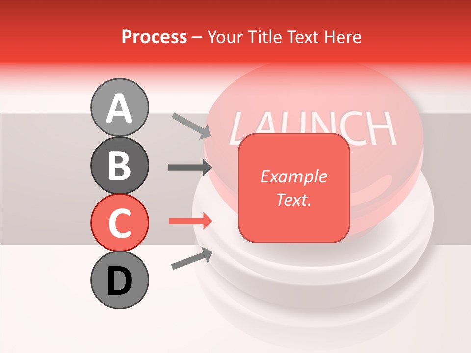 Push Execute Red PowerPoint Template