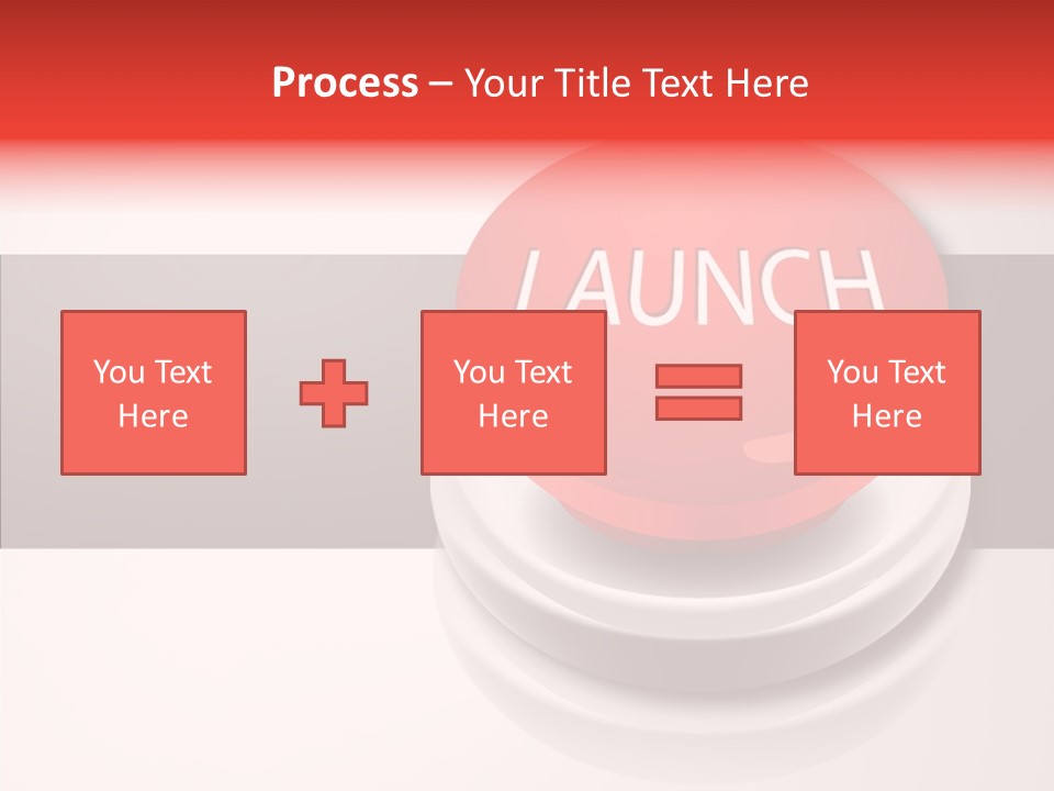 Push Execute Red PowerPoint Template
