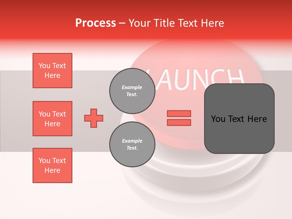 Push Execute Red PowerPoint Template