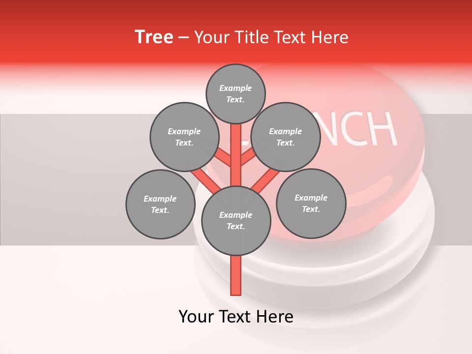 Push Execute Red PowerPoint Template