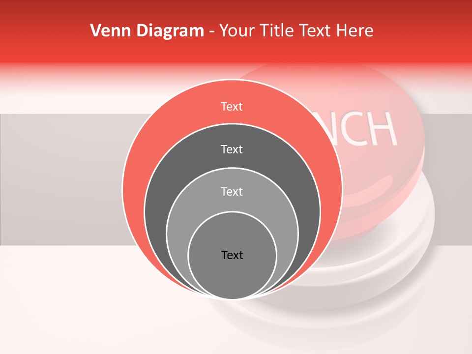 Push Execute Red PowerPoint Template