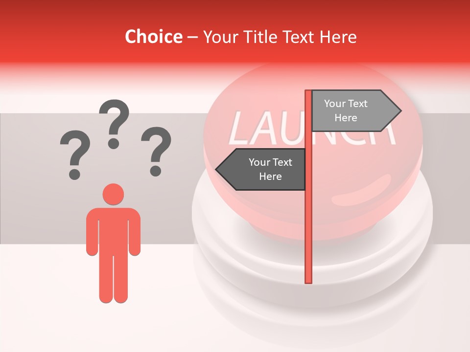 Push Execute Red PowerPoint Template