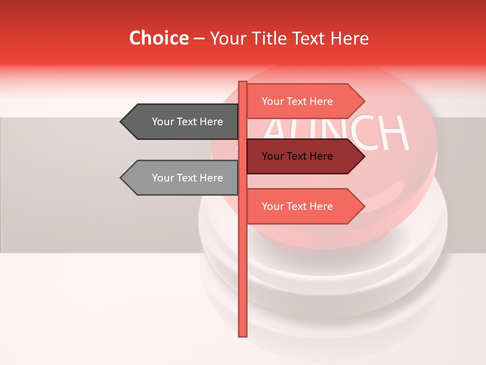 Push Execute Red PowerPoint Template