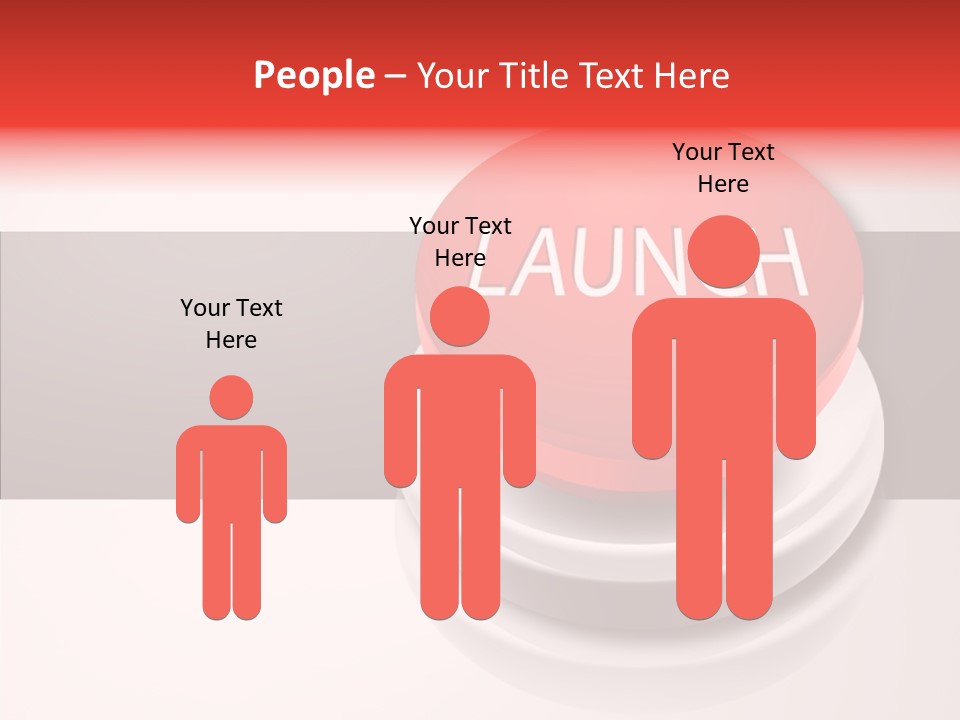 Push Execute Red PowerPoint Template