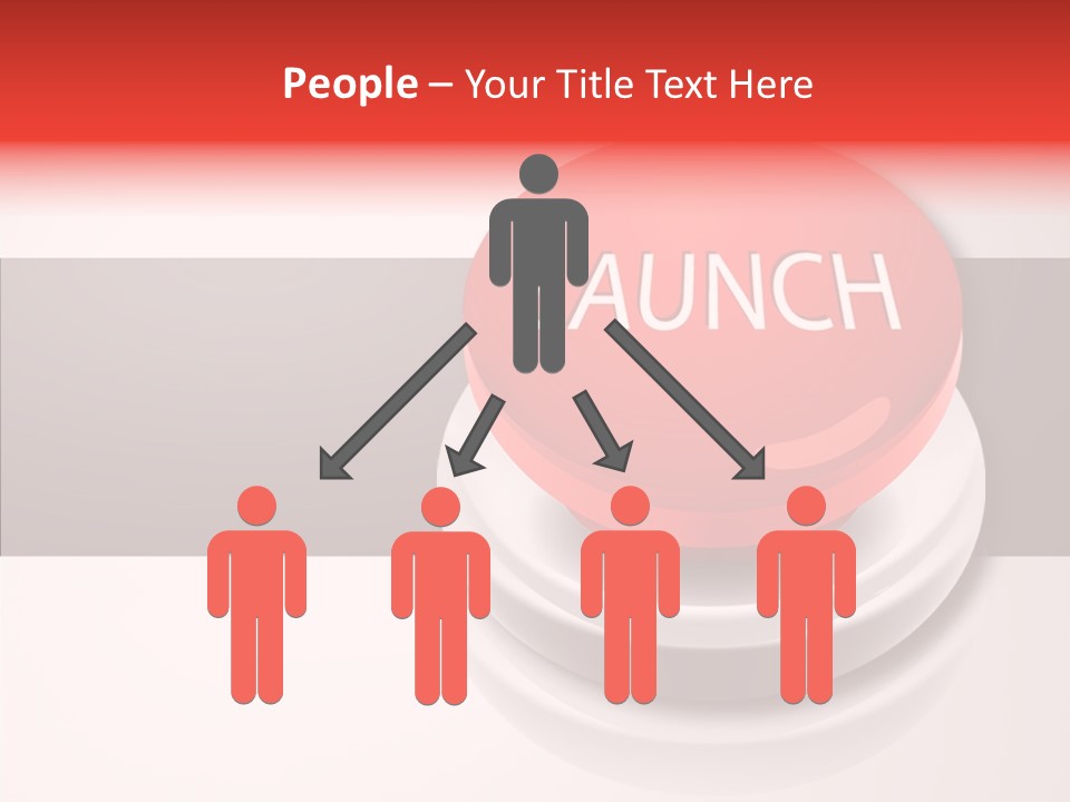 Push Execute Red PowerPoint Template