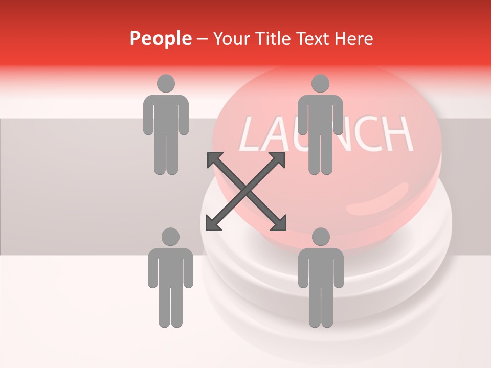 Push Execute Red PowerPoint Template