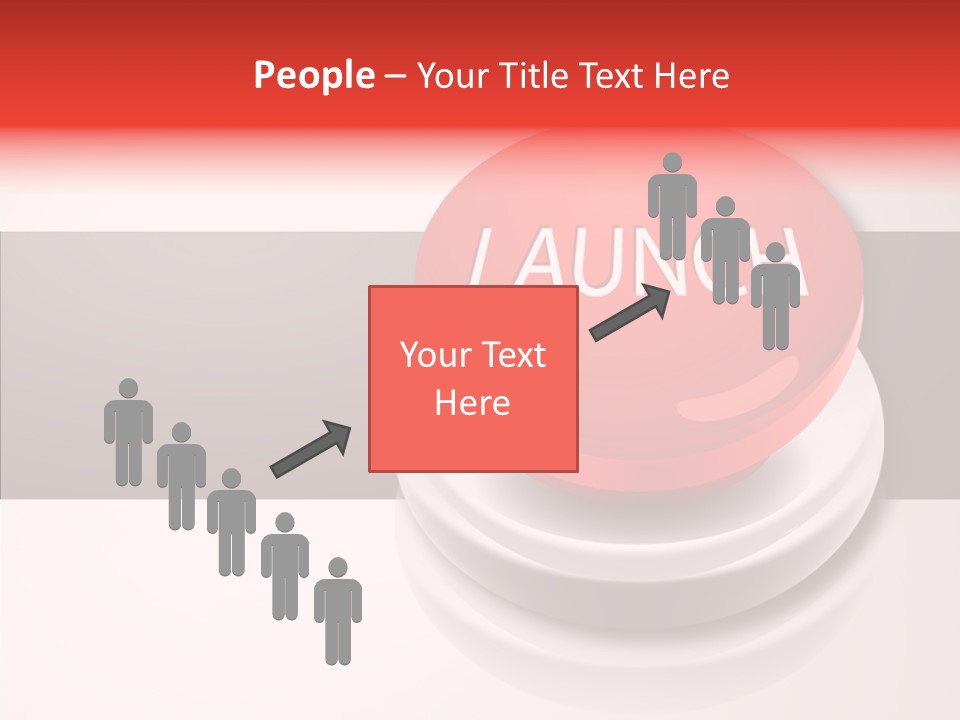 Push Execute Red PowerPoint Template