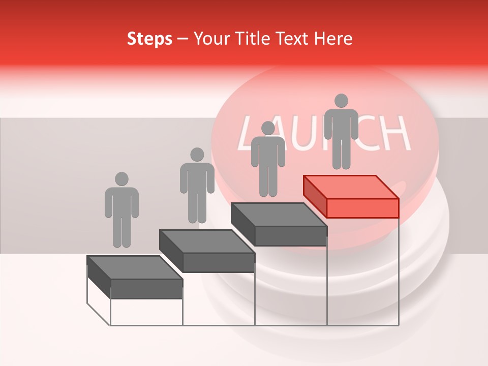 Push Execute Red PowerPoint Template