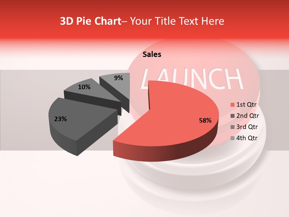 Push Execute Red PowerPoint Template