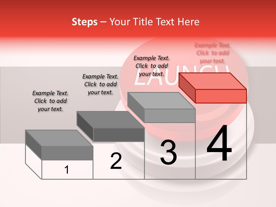 Push Execute Red PowerPoint Template
