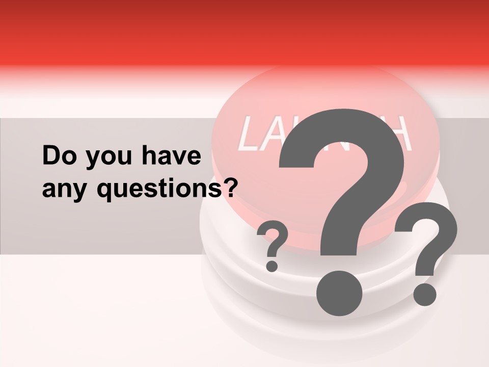 Push Execute Red PowerPoint Template