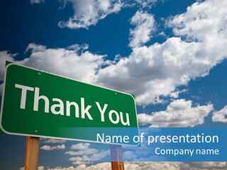 Grateful Clouds Sign PowerPoint Template