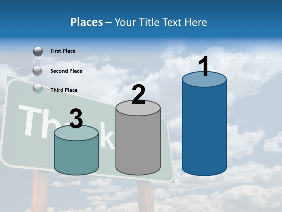 Grateful Clouds Sign PowerPoint Template