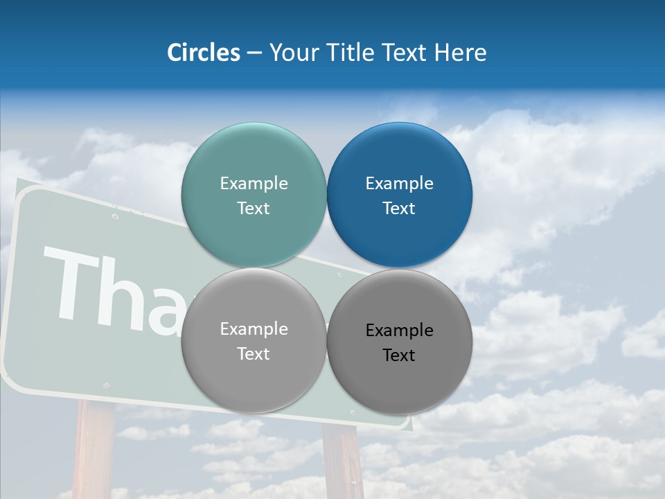 Grateful Clouds Sign PowerPoint Template