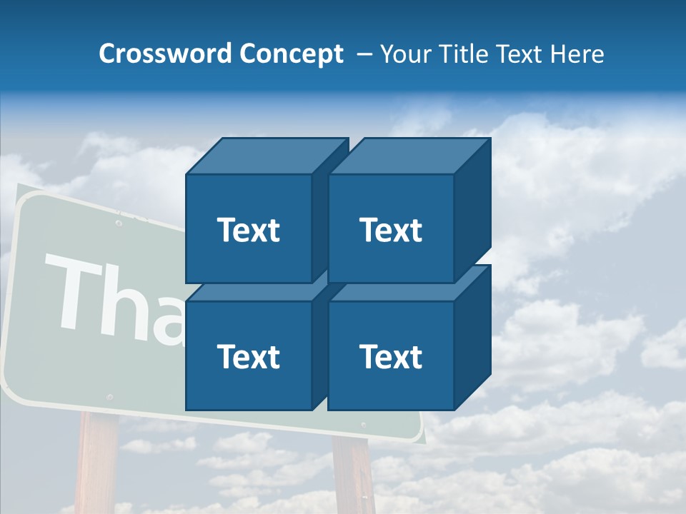 Grateful Clouds Sign PowerPoint Template