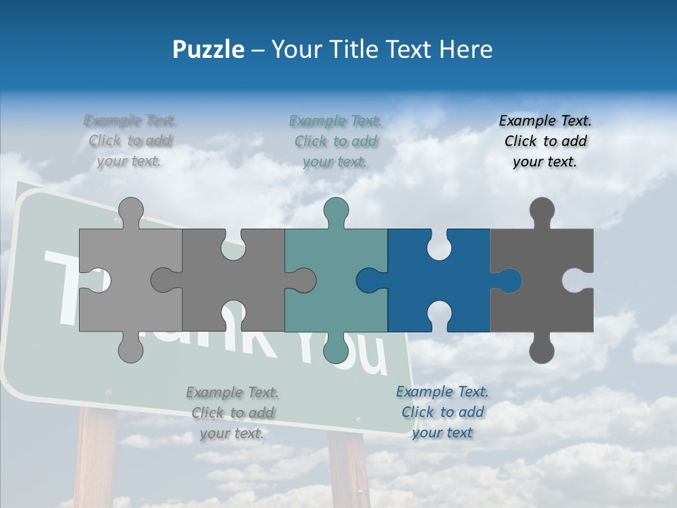 Grateful Clouds Sign PowerPoint Template