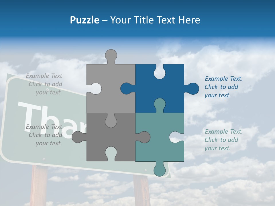Grateful Clouds Sign PowerPoint Template