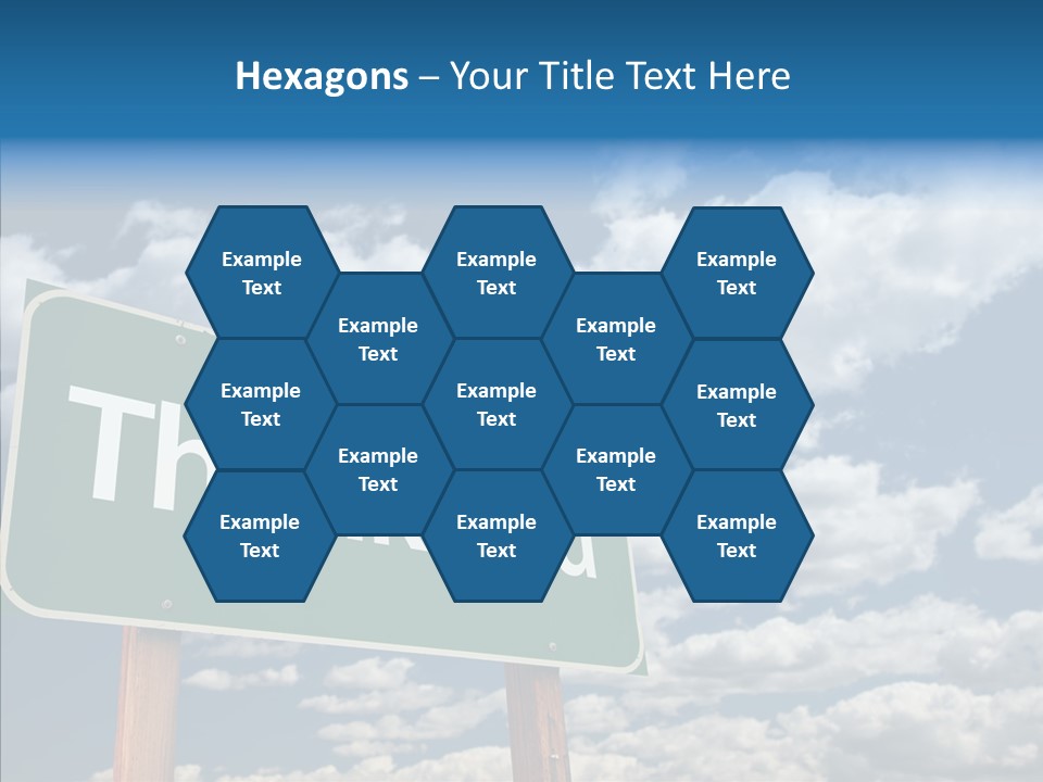 Grateful Clouds Sign PowerPoint Template