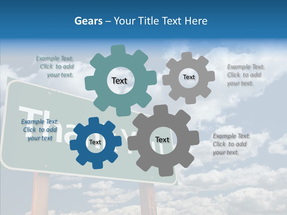 Grateful Clouds Sign PowerPoint Template