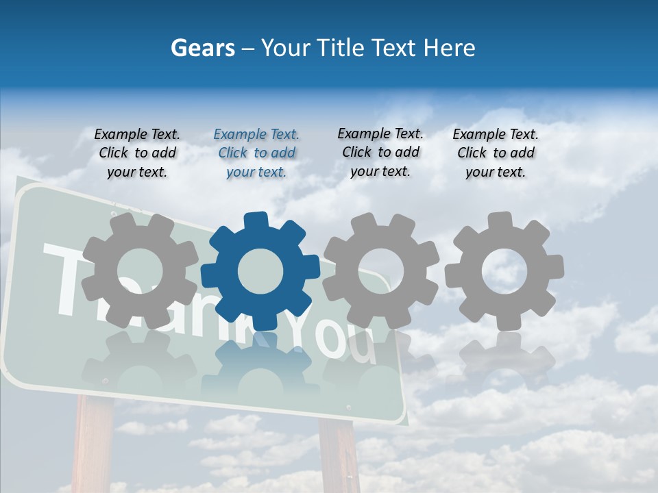 Grateful Clouds Sign PowerPoint Template