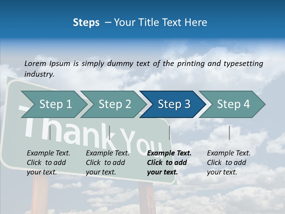 Grateful Clouds Sign PowerPoint Template
