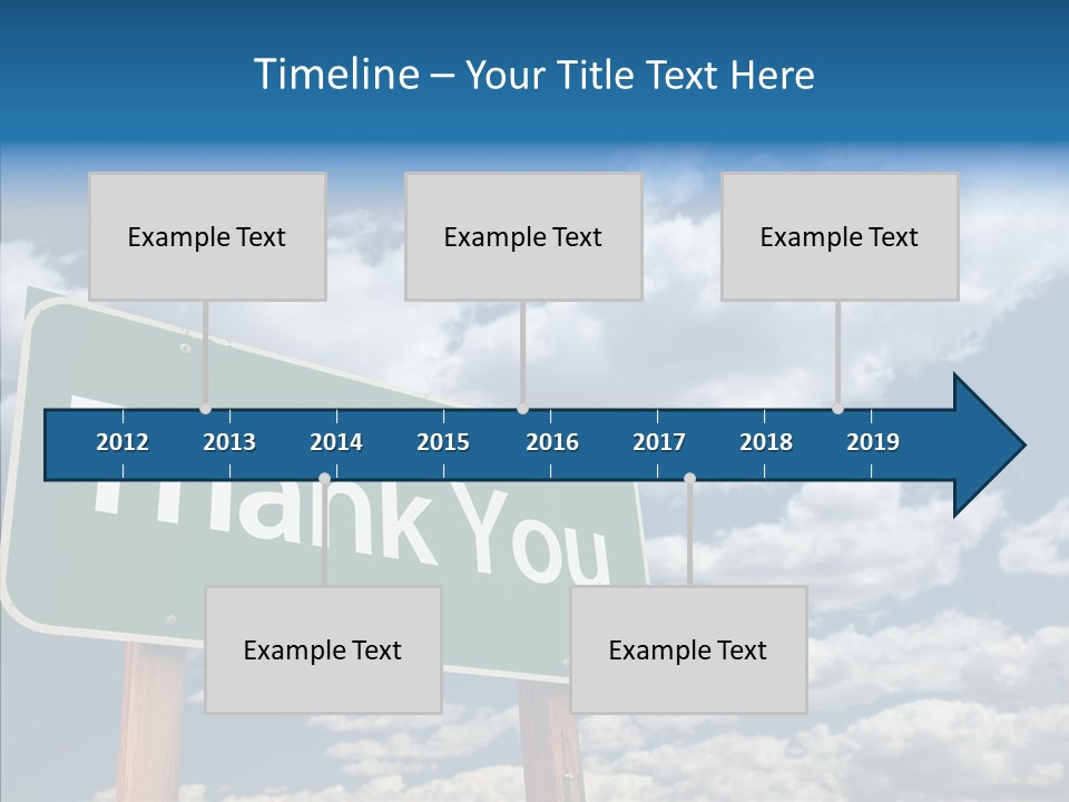 Grateful Clouds Sign PowerPoint Template