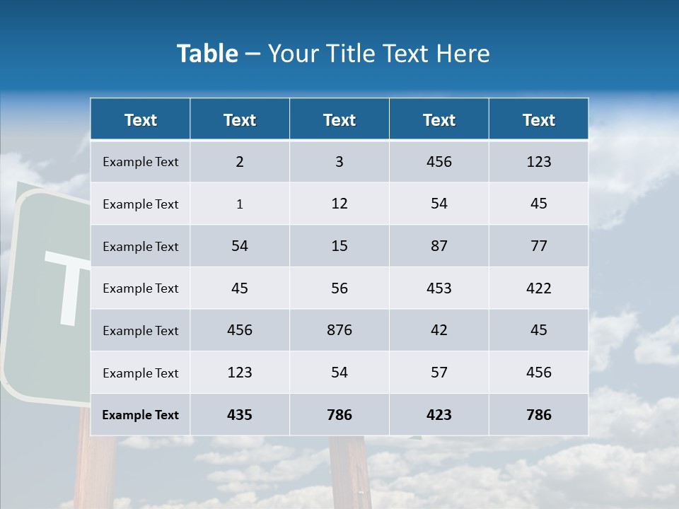 Grateful Clouds Sign PowerPoint Template