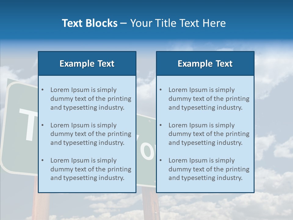 Grateful Clouds Sign PowerPoint Template