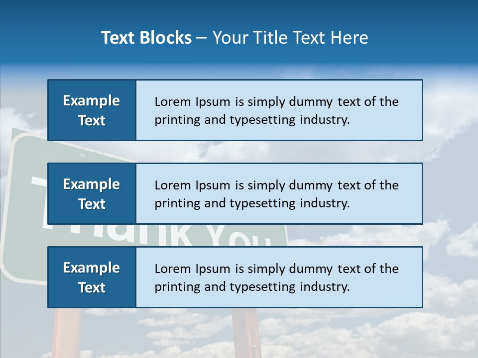 Grateful Clouds Sign PowerPoint Template