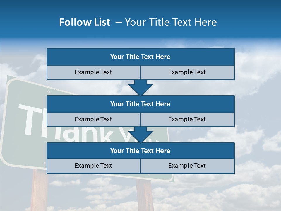 Grateful Clouds Sign PowerPoint Template