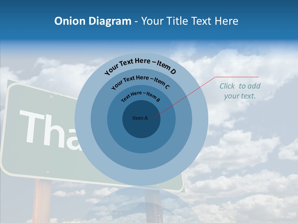 Grateful Clouds Sign PowerPoint Template