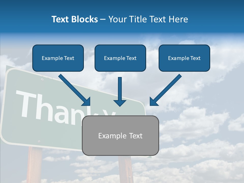 Grateful Clouds Sign PowerPoint Template