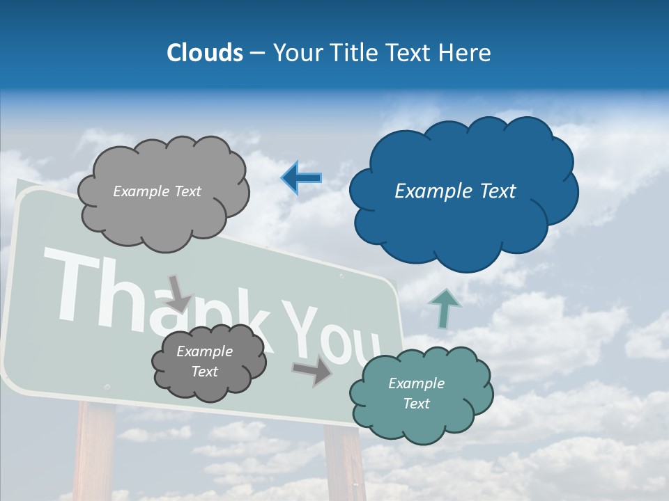Grateful Clouds Sign PowerPoint Template
