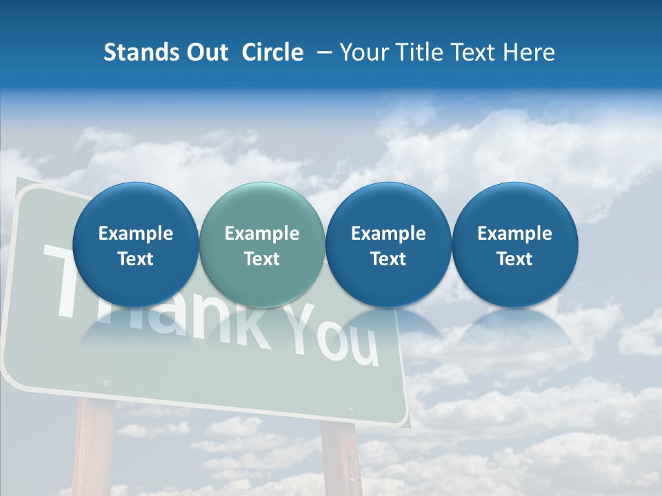 Grateful Clouds Sign PowerPoint Template