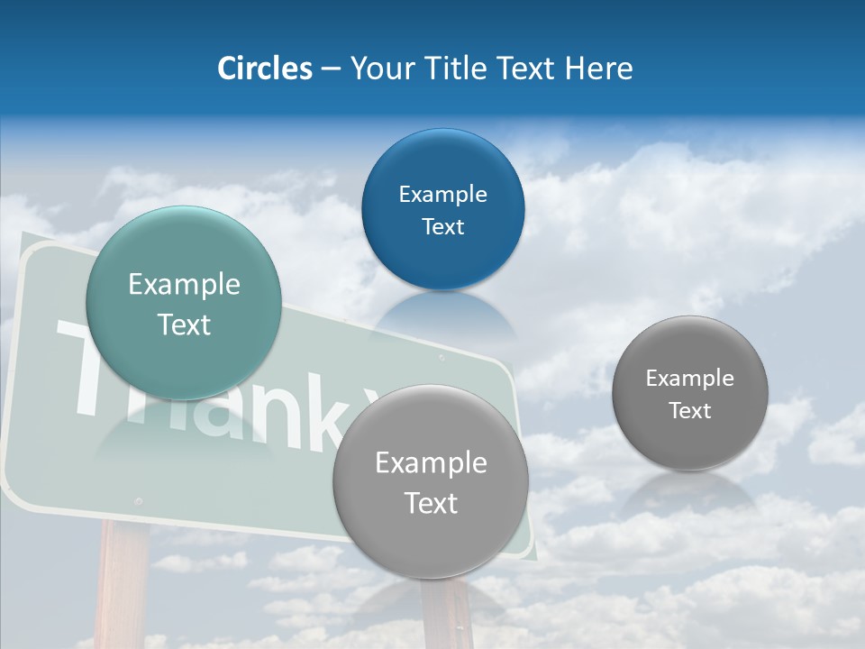 Grateful Clouds Sign PowerPoint Template
