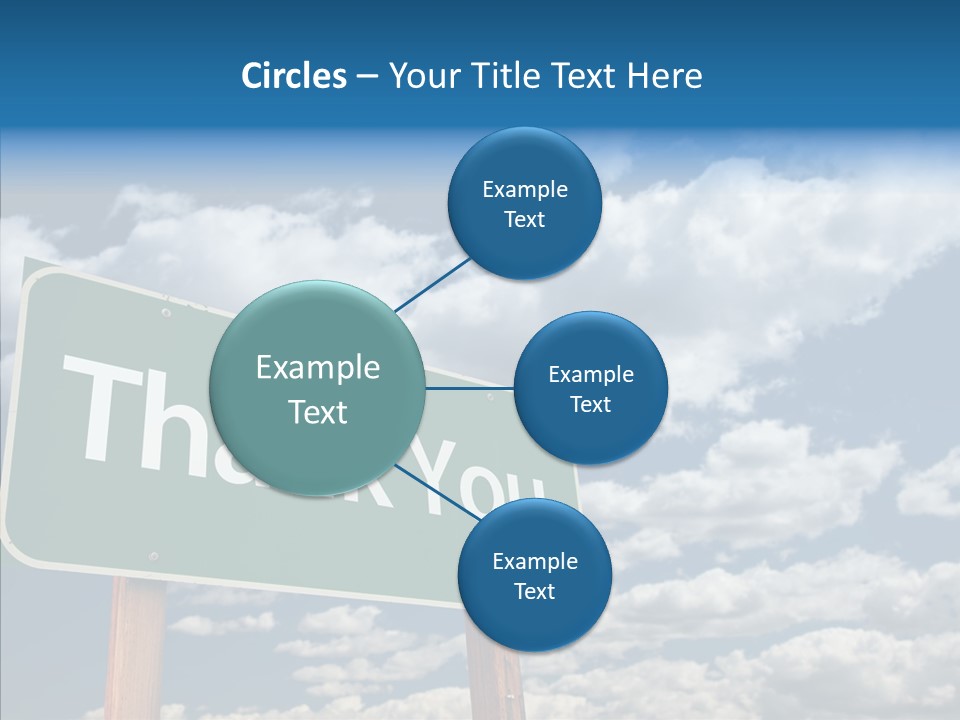 Grateful Clouds Sign PowerPoint Template