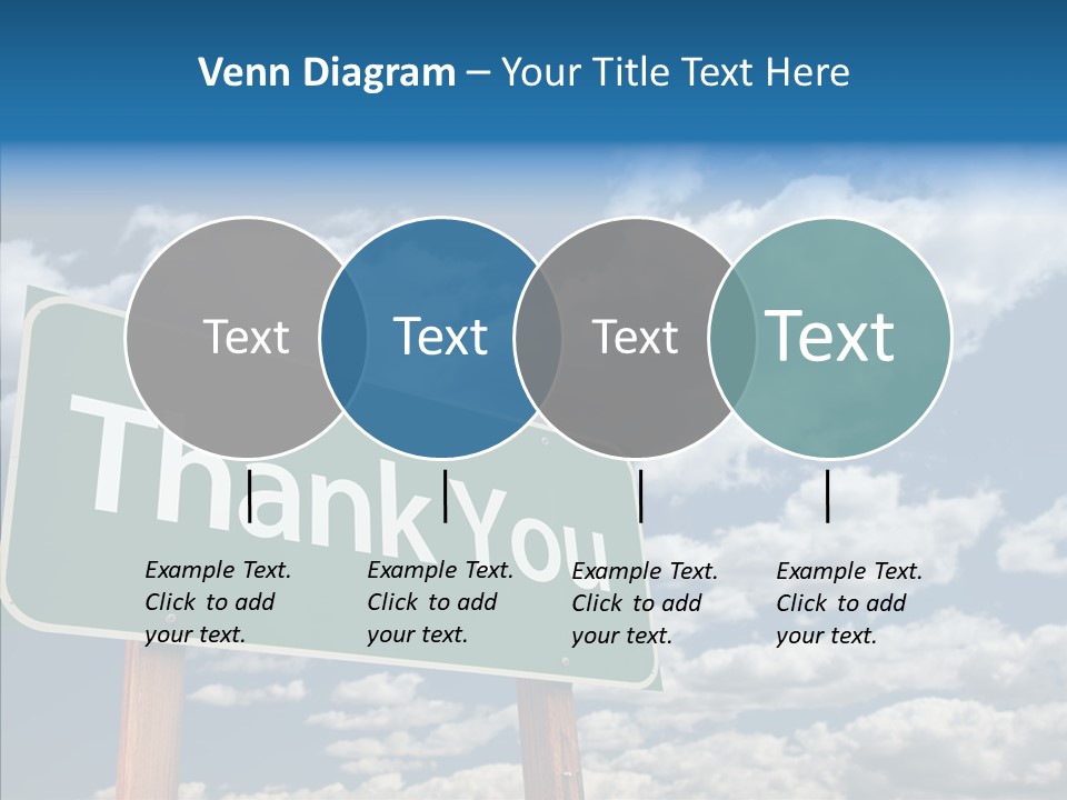 Grateful Clouds Sign PowerPoint Template