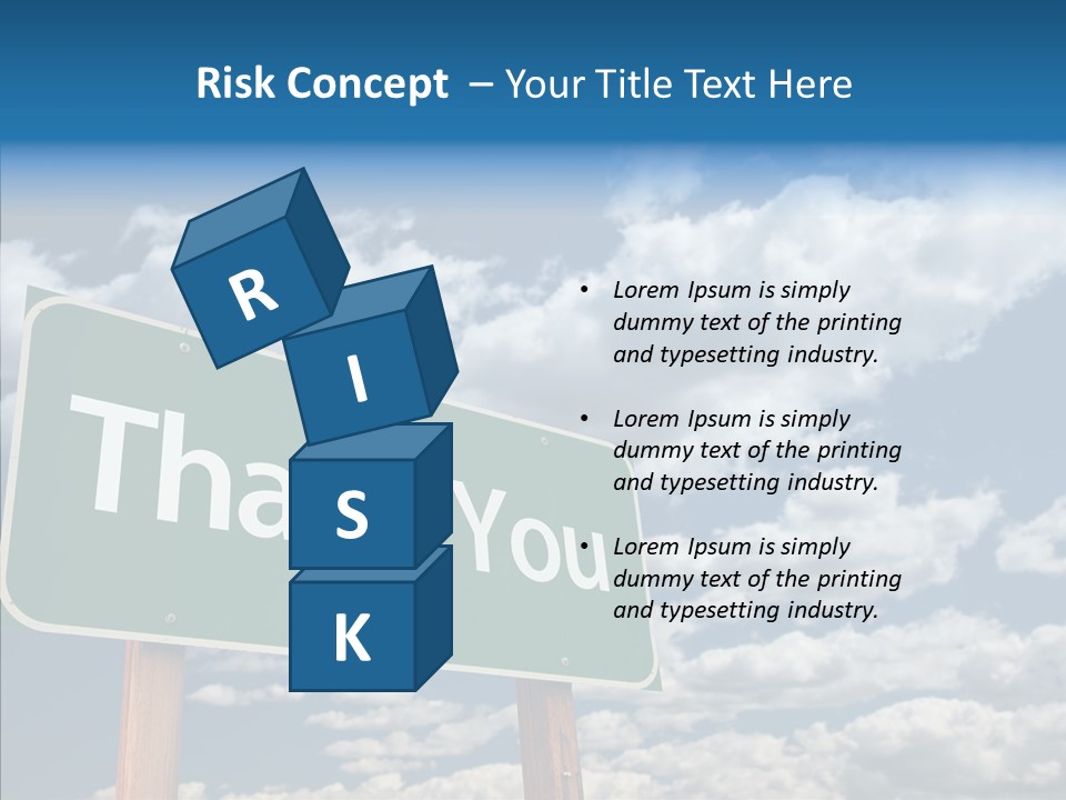 Grateful Clouds Sign PowerPoint Template