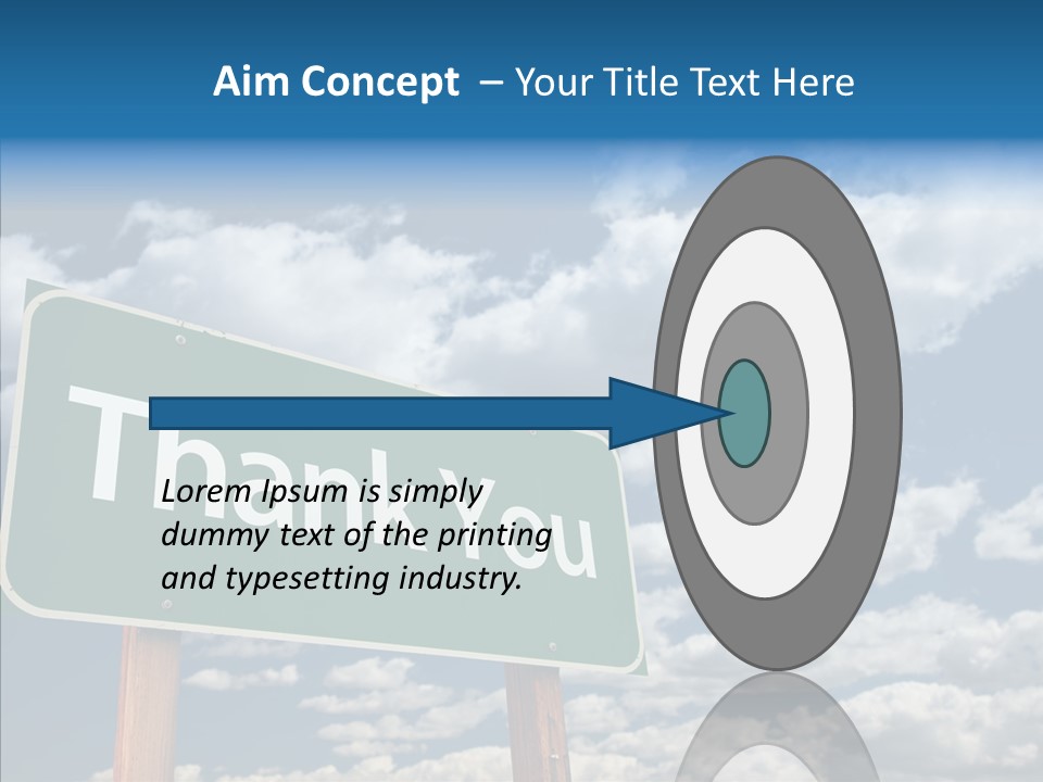 Grateful Clouds Sign PowerPoint Template