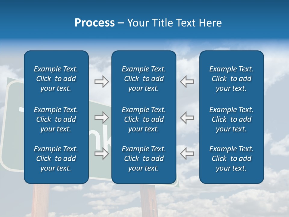 Grateful Clouds Sign PowerPoint Template