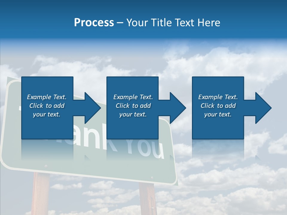Grateful Clouds Sign PowerPoint Template
